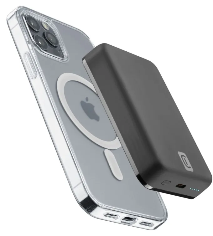 Cellularline Wireless power bank MAG 10000 Caricabatterie portatile compatibile con MagSafe Nero