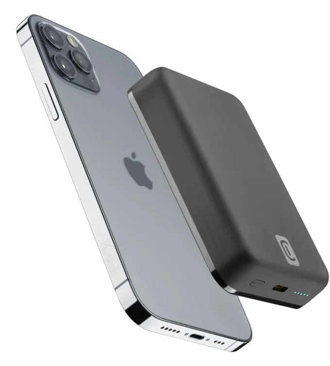 Cellularline Wireless power bank MAG 10000 Caricabatterie portatile compatibile con MagSafe Nero