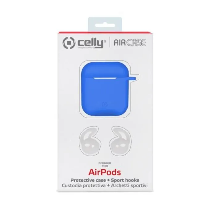 Celly Aircase Custodia per Airpods Blu