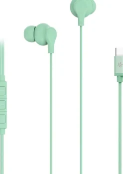 Celly, Cuffie Auricolari In Ear con Filo USB-C, Con Tasto di Risposta, Controllo del Volume, Microfono Integrato - Verde