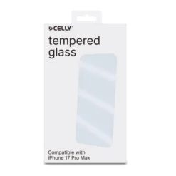 Celly EASY - Vetro 9H con spessore 0.3 mm compatibile con Apple iPhone 17 Pro Max/ iPhone 16 Pro Max [IPHONE 17 CASES]