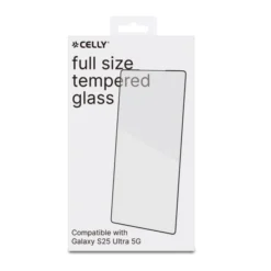 CELLY - FULLGLASS1122BK - Vetro protettivo per Galaxy S25 Ultra 5G - Nero