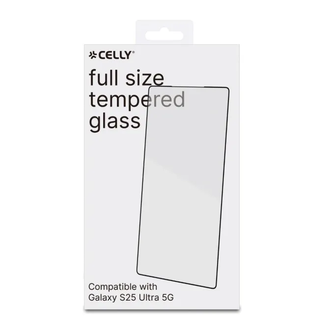 CELLY - FULLGLASS1122BK - Vetro protettivo per Galaxy S25 Ultra 5G - Nero