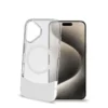 Celly - MAGDUAL1078WH Custodia Magdual con MagSafe per Apple iPhone 16 - Bianco