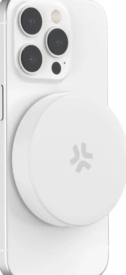 Celly - PowerBank Circle per Smartphone, tecnologia Magsafe, 3000mAh, USB-C, Ring Magnetico Incluso, Ricarica Rapida - Bianco