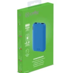 CELLY - POWER BANK 5000 mAh 2 4V 2 USB - BLU