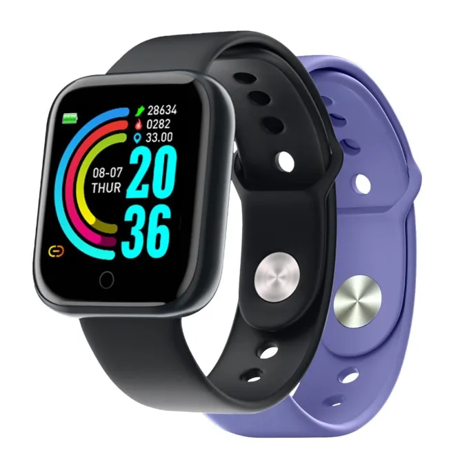 CELLY - TRAINERBEATVL - FIT TRACKER CON DOPPIO CINTURINO, Display LCD Transflettivo 1,44", 15GB - Nero
