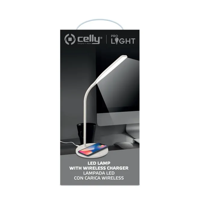 Celly WLLIGHT10WWH Caricatore Wireless Interno USB per Smartphone Bianco