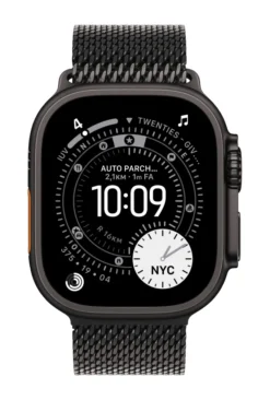 Cinturino Apple Loop Maglia Milanese Titanio Nero 49mm per Apple Watch