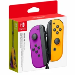 Controller Nintendo Switch Set da 2 Joystick, Viola Neon e Arancione Neon