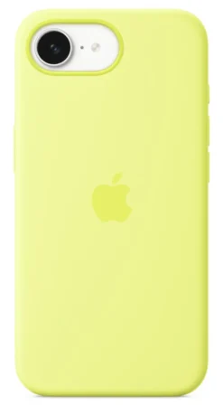 Custodia Apple Silicone per iPhone 16e Neon Yellow – Protezione elegante e sicura