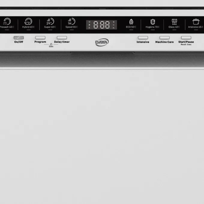 Daya Lavastoviglie a Libera installazione DSDW138EL Standard 60 cm