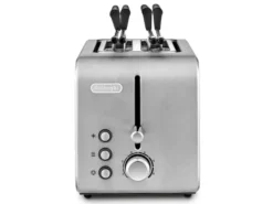 De'Longhi CTX2203 Tostapane, 550 W, 2 Fette con Pinze, Acciaio