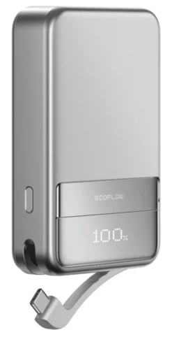 EcoFlow EF-RAPID5000-EU Powerbank 5000mAh USB-C e Qi2 Argento Ricarica Rapida