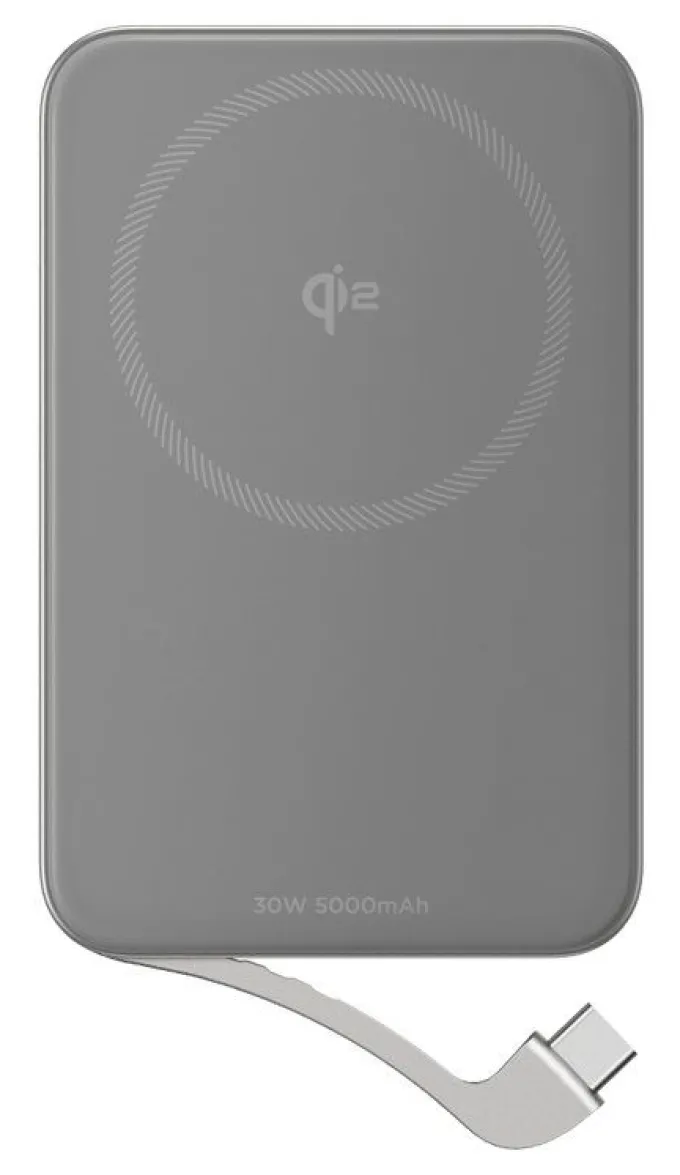 EcoFlow EF-RAPID5000-EU Powerbank 5000mAh USB-C e Qi2 Argento Ricarica Rapida