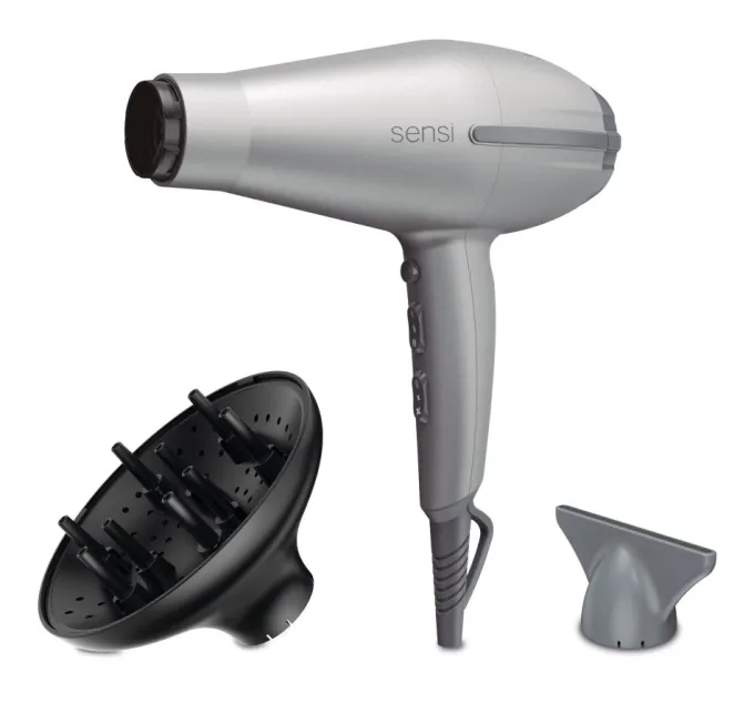 GA.MA - TEMPO 5D SENSI, Asciugacapelli 2200 Watt, 3 temperature, 2 velocità - GRIGIO
