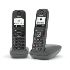 Gigaset AS490 Duo Telefono analogico/DECT Identificatore di chiamata Nero