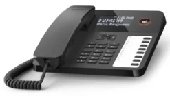 Gigaset DESK 600 Telefono Fisso Analogico Nero con Rubrica 100 Contatti