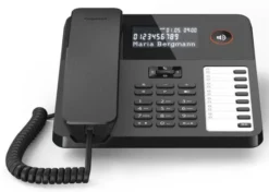 Gigaset DESK 600 Telefono Fisso Analogico Nero con Rubrica 100 Contatti