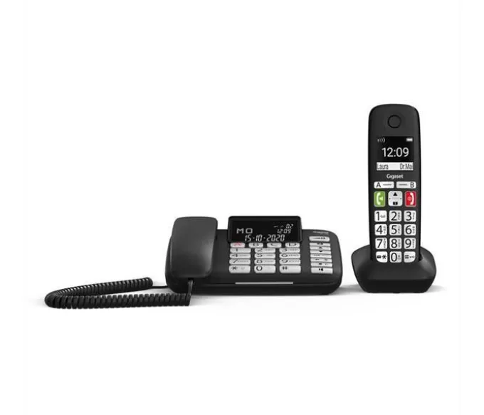 Gigaset DL780 Plus Duo Telefono a Filo + Cordless Nero