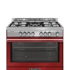 GLEM GAS ST965MRS CUCINA CON FORNO ELETTRICO 104LT A+ Rosso