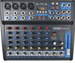 GLEMM - MXP 08 AUDIO, Mixer microfonico 8 canali - Nero