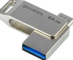 GOODRAM PEN DRIVE 64GB GOODRAM USB 3.2/TYPE C DualDrive ODA3 SILVER 60R/20W - ODA3-0640S0R11