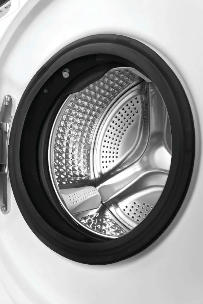 Haier Minidrum, Lavasciuga Compatta 5+2,5 KG, Classe A, 1200 giri, Bianco, AI PowerDrive, Refresh, Wi-Fi, HWD50-BP12307U-S