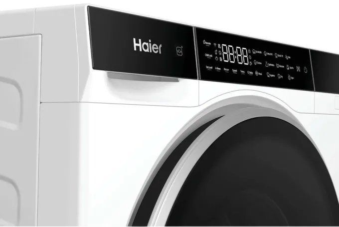 Haier Minidrum, Lavasciuga Compatta 5+2,5 KG, Classe A, 1200 giri, Bianco, AI PowerDrive, Refresh, Wi-Fi, HWD50-BP12307U-S