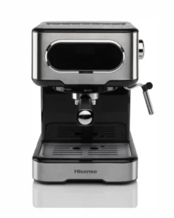 Hisense Macchina per caffè HESCM15DBK Cappuccinatore Pressione a 15 bar Serbatoio da 1,5 lt Cialde e polvere