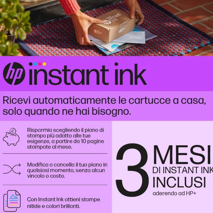 HP - Stampante ENVY 6120E 3 MESI DI INSTANT INK CON HP+, 3 in 1 Print - Scan - Copy - Bianco