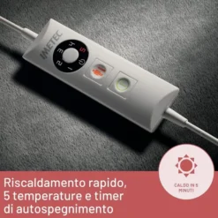 Imetec Termoforo Intellisense Cervical per cervicale e spalle, 47x52 cm, 5 temperature, Riscaldamento rapido