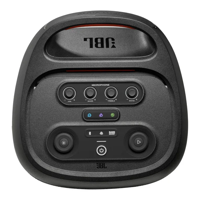 JBL PartyBox 720 Cassa Party Bluetooth Wireless con Gioco di Luci Dinamico, Autonomia di 15 Ore, Resistenza IPX4, JBL Pro Sound e Connessione Multi-speaker Auracast, Nero