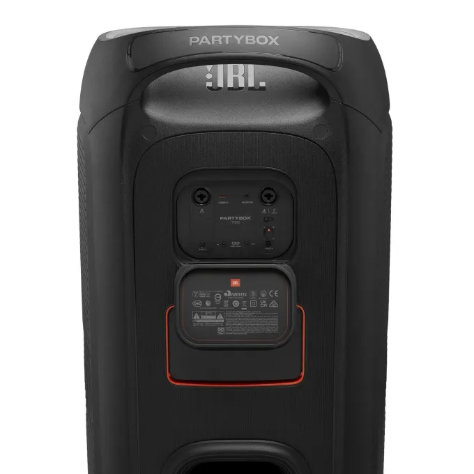 JBL PartyBox 720 Cassa Party Bluetooth Wireless con Gioco di Luci Dinamico, Autonomia di 15 Ore, Resistenza IPX4, JBL Pro Sound e Connessione Multi-speaker Auracast, Nero