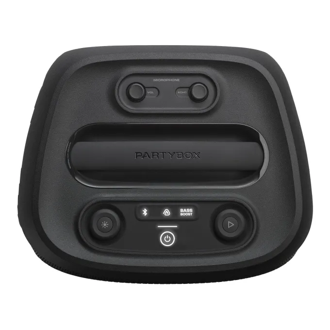 JBL PartyBox Encore 2, Speaker Wireless Bluetooth per Feste con Microfono Wireless, 15 Ore di Autonomia, Splashproof IPX4, Suono Pro con AI Sound Boost e Connessione Multi-Speaker Auracast, Nero