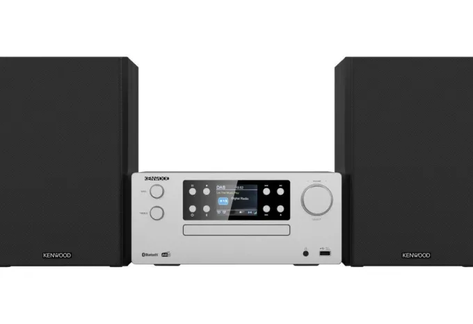 KENWOOD - Micro HiFi M-925DAB - Microsistema audio 50 Watt, Bluetooth, porta USB, Hi-Fi Riproduzione MP3 - Silver