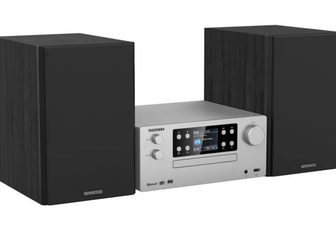 KENWOOD - Micro HiFi M-925DAB - Microsistema audio 50 Watt, Bluetooth, porta USB, Hi-Fi Riproduzione MP3 - Silver