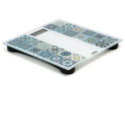 LAICA PS1083B Pesapersone elettronico, max 180 kg, Mediterranean Breeze - White/Blue