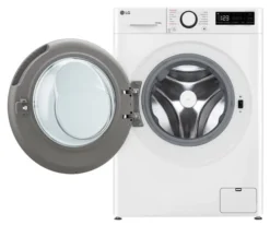 LG D4R5010TSWS Lavasciuga 10/6kg AI DD, Serie R5 Classe D, 1400 giri, Bianca