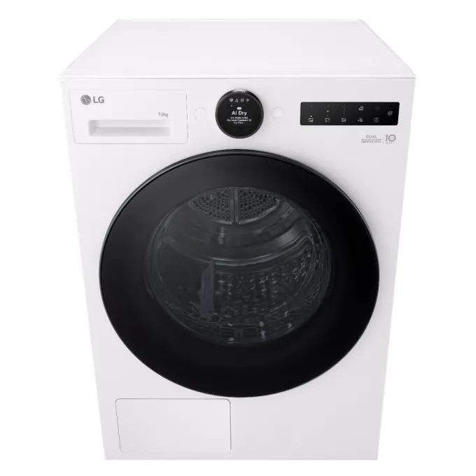 LG RHX7010TWB Asciugatrice 10kg Pompa di calore, Classe C, Motore Direct Drive, AI Dry