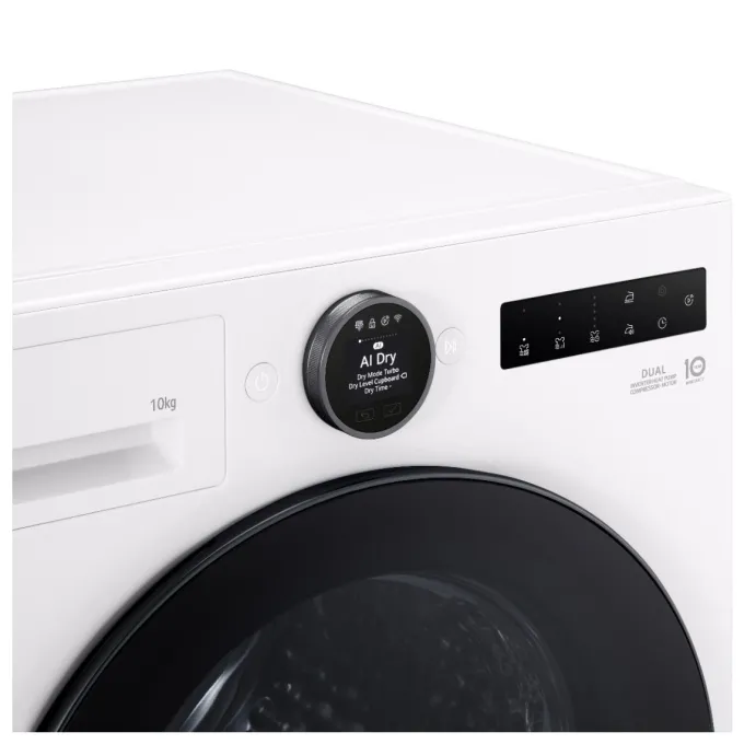 LG RHX7010TWB Asciugatrice 10kg Pompa di calore, Classe C, Motore Direct Drive, AI Dry