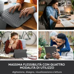 Logitech Combo Touch Grigio Smart Connector QWERTY Italiano