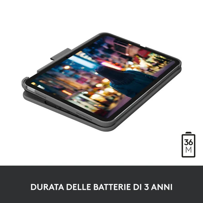 LOGITECH - Custodia iPad (10ª generazione) Custodia con tastiera per tablet, ebook e palmari - Sintetico