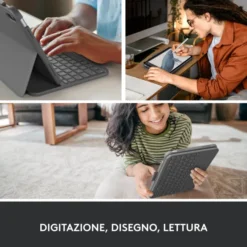 LOGITECH - Custodia iPad (10ª generazione) Custodia con tastiera per tablet, ebook e palmari - Sintetico