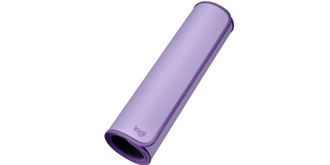 LOGITECH - Desk Mat - Tappetini per mouse e tastiera, Resistente agli schizzi, tessuto Logitech Studio Series - Viola