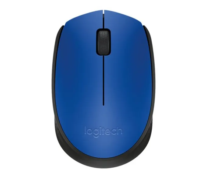 LOGITECH - M171 Mouse Puntamento Ottico LED, connessione Infrarossi, Ricevitore Wireless Nano, 3 pulsanti - Blu