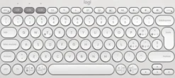 LOGITECH - Tastiera multimediale K380s Wireless, Minimal Pebble Keys 2, Pulsante Easy- Switch - Bianco
