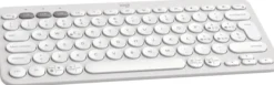 LOGITECH - Tastiera multimediale K380s Wireless, Minimal Pebble Keys 2, Pulsante Easy- Switch - Bianco