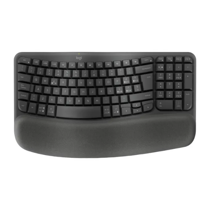 Logitech - Wave Keys tastiera Ufficio RF senza fili + Bluetooth QWERTY Italiano - Grafite