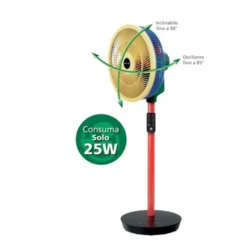 Macom Enjoy & Relax Colour Fan Nero, Blu, Verde, Rosso, Giallo